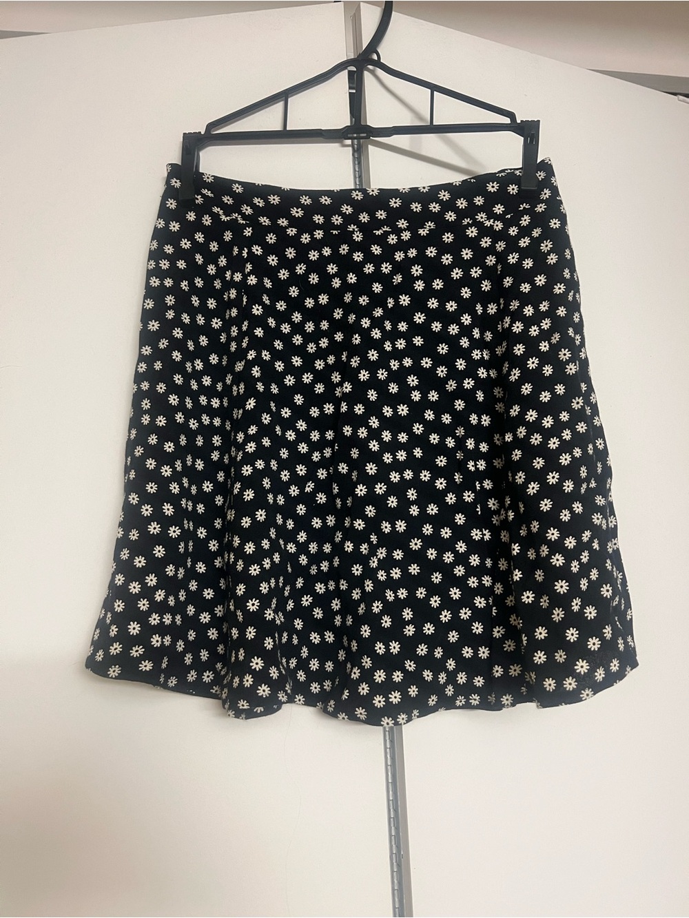Reformation Black Daisy A-line Skirt